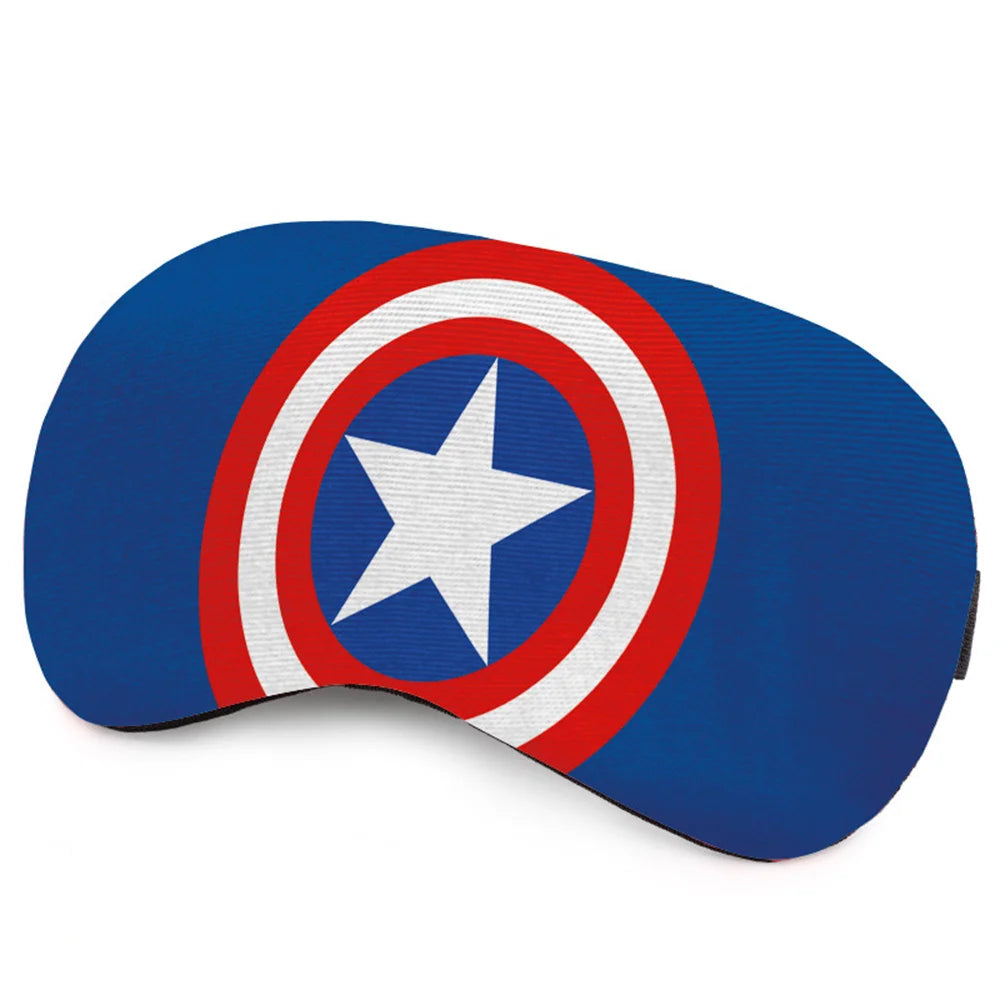 Masque de nuit rouge pour enfant avec design inspiré de Captain america, confortable et ludique