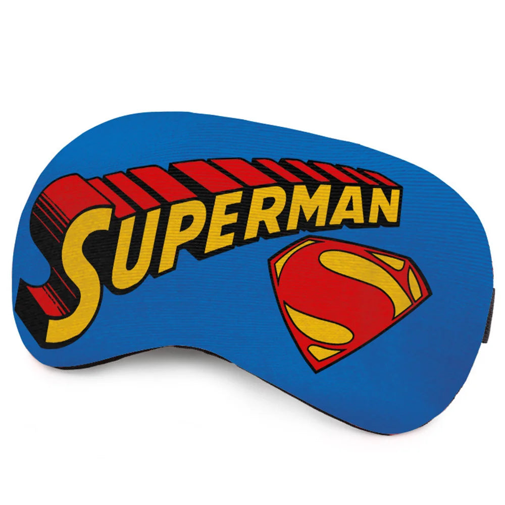 Masque de nuit bleu pour enfant avec design inspiré de Superman, confortable et ludique