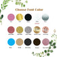 Palette complète des couleurs de personnalisation du texte pour masque de nuit : rose, or, noir, blanc, argent, paillettes, métallisé, bleu, kaki, marron, etc.
