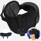 Kit sommeil de voyage 3D avec oreiller cervical et masque de nuit blackout intégré, idéal pour avion et transport