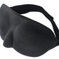 Masque de sommeil 3D contourné noir avec design ergonomique pour blackout total et confort sans pression sur les yeux